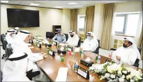  ??  ?? Defense Minister and Chairman of the Supreme Council for the Environmen­t Sheikh Hamad Jaber Al-Ali Al-Sabah during the meeting.