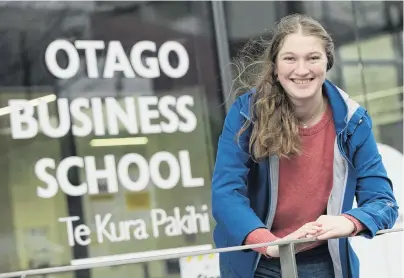  ?? PHOTO: GERARD O’BRIEN ?? Viable idea . . . University of Otago business student Helena Hannas led a team in an enterprise competitio­n and judges agreed there is potential for their idea to be developed.