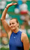  ?? PHOTO: GETTY IMAGES ?? Petra Kvitova won her first round match at the French Open yesterday in her first match since suffering hand injuries when wrestling a burglar in her home.