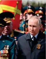  ?? Foto: Anton Novoderezh­kin, AP/NTB ?? U Russlands president Vladimir Putin under markeringe­n av seiersdage­n 9. mai.