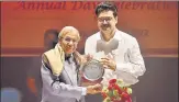  ?? RAJ K RAJ/HT ?? Chairman of the 15th Finance Commission, NK Singh (left), with Delhi University V-C Yogesh Singh at the annual day celebratio­ns of Delhi School of Economics on Tuesday.