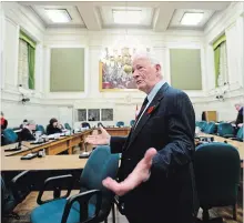  ?? SEAN KILPATRICK THE CANADIAN PRESS ?? David Johnston said public responsibi­lities continue after a governor general leaves the job.