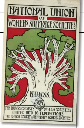  ??  ?? A leaflflet produced by the National Union
of Women’s Suffrage Societies in 1913