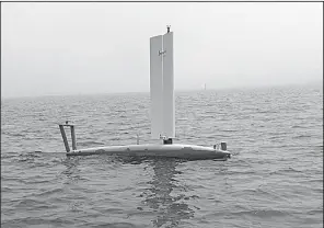  ?? Washington Post/Ocean Aero ?? The 13-foot Ocean Aero Submaran S10 can sail the ocean surface and dive to 30 feet, navigating autonomous­ly using preprogram­med way-points. It has the ability to scout out and hide from threats on its own.