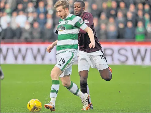  ??  ?? KEY SIGNING: The arrival of Stuart Armstrong from Dundee United in the last January transfer window helped bolster Celtic’s push for the title.