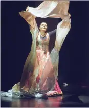  ??  ?? Contempora­ry dancer Anita Ratnam performs in ‘A Million Sitas’ in Durban. Picture: Val Adamson Photograph­y