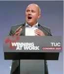  ?? ?? TUC head Paul Nowak wants banks to voluntaril­y limit bonuses after the Government scrapped its cap