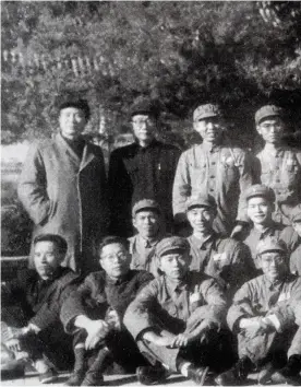  ??  ?? A photo of the faculty of the Xiangshan College of Foreign Languages in Beiijng shot at the Summer Palace in 1955. In 1952, Xu (right, back row) was transferre­d from the Beijing Foreign Studies University to the college, where he taught French for eight years