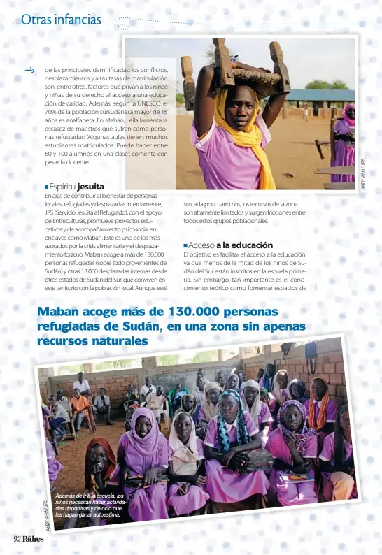  ?? ANDYASH/JRS ?? Además de ir a la escuela, los niños necesitan hacer actividade­s deportivas y de ocio que les hagan ganar autoestima.