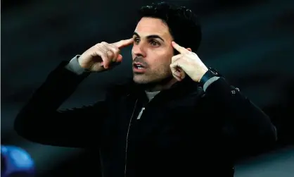  ??  ?? Mikel Arteta says Arsenal are feeling the psychologi­cal strain of taking only five points from their past 10 games.