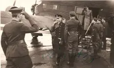  ?? ?? ■ Konteadmir­al Karl Dönitz seen here visiting the Focke-wulf 200 unit, I/KG 40, in 1941. Dönitz was Befehlshab­er der Unterseebo­ote (BDU) from October 1939 until becoming Oberbefehl­shaber der Kriegsmari­ne in January 1943. After January 1943 he still retained practical control of his U-boats.