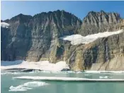  ?? BETH J. HARPAZ/AP 2017 ?? Grinnell Glacier at a viewing stop in an 11-mile hike in Glacier National Park in Montana.