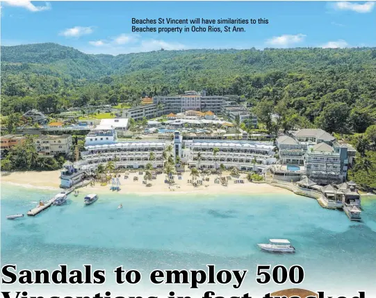  ??  ?? Beaches St Vincent will have similariti­es to this Beaches property in Ocho Rios, St Ann.