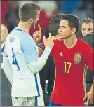  ?? F: GETTY ?? Eric Dier se encara con Ander Herrera