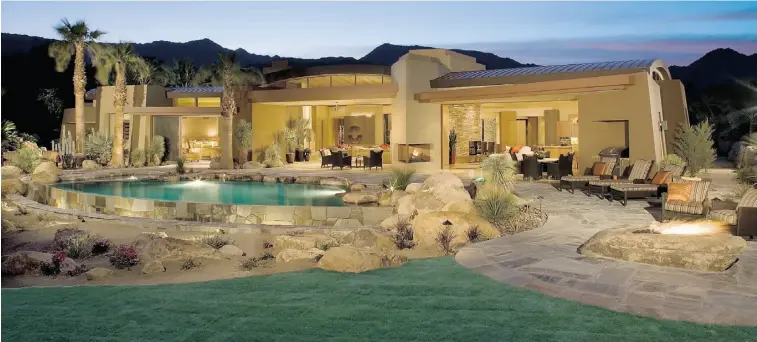  ?? Photos: supplied ?? The pool of the 8,200-square-foot home of Jay and Karen Westman in Bighorn Properties in California’s Palm Desert. The Calgary couple lives here about 100 days out of the year.