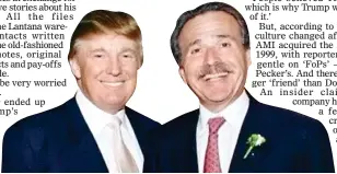  ??  ?? CLOSE FRIENDS: Trump with David Pecker in 2004