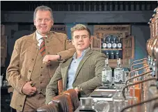  ??  ?? Crieff Hydro Group chairman Stephen Leckie with son Charlie, who will helm the gin distillery.