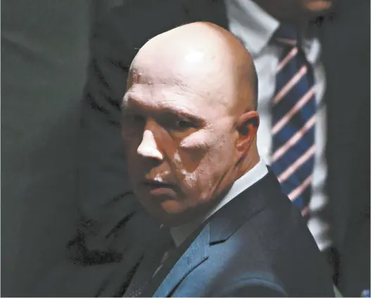  ?? AAP Image / Mick Tsikas ?? Opposition Leader Peter Dutton during question time on Wednesday.