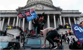  ??  ?? Rioters at the US Capitol last week used Zello, which claims to have 150 million users. Photograph: Alex Edelman/AFP/Getty Images