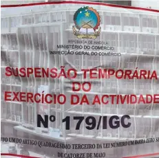  ?? DR ?? Suspensão de estabeleci­mentos foi feita por aposição de selo