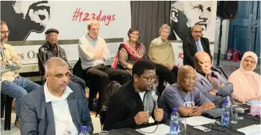  ??  ?? FAMILY members of slain anti-apartheid activists speak at the launch of the Imam Haron Foundation at the District Six Museum. | SUPPLIED