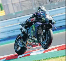  ?? PASQUALE BOVE / EFE ?? Maverick Viñales, con la Yamaha M1 que monopolizó la clasificac­ión