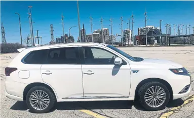  ?? NORRIS MCDONALD PHOTOS SPECIAL TO THE STAR ?? The 2019 Mitsubishi Outlander PHEV isn’t a head-turner, but it’s a nice-looking car.