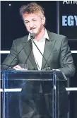  ?? Afp ?? FAMOSO. El actor Sean Penn se interesó por el caso.