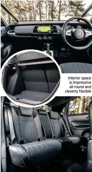  ??  ?? Interior space is impressive all round and cleverly flexible