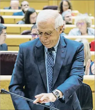  ?? DANI DUCH ?? Josep Borrell protagoniz­ó el debate sobre Catalunya con la oposición