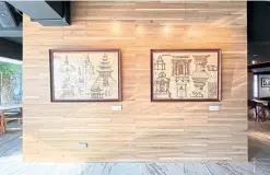  ?? ?? An exhibition of drawings and books by Prof Silpa Bhirasri is on view until December.