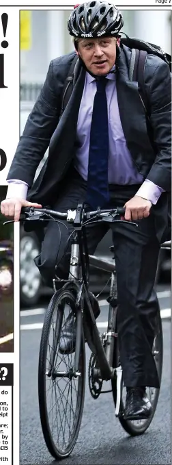  ??  ?? Bike fan: The London Mayor is a keen cyclist