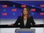  ?? JUSTIN SULLIVAN — GETTY IMAGES ?? Democratic presidenti­al candidate Marianne Williamson speaks during the Democratic presidenti­al debate in Detroit on Tuesday.