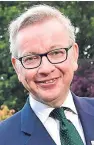  ??  ?? Michael Gove, UK Government secretary of state for environmen­t, food and rural affairs.