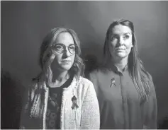  ?? NICOLE HESTER/USA TODAY NETWORK ?? Sarah Shoop Neumann and Becky Bailey Hansen are two of the women whose children attended the Covenant School in Nashville, Tenn., when it was attacked in 2023.