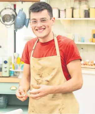  ??  ?? Sweet success Perthshire man Michael Chakravert­y has survived his first week in the Bake Off tent