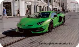  ??  ?? Lamborghin­i Aventador SVJ