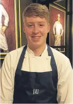  ??  ?? Success story: Euan Welsh, above, was trained at SRUC Elmwood and now works at Restaurant Andrew Fairlie, Gleneagles Hotel.