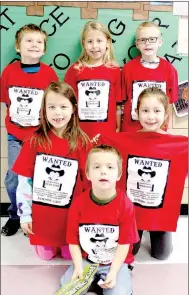  ?? Photo Submitted by Zane Vanderpool ?? PAWS Students of the Month for December are, from left, front row: Christophe­r Guy (Gravette); middle row: Naomi Pruitt (Gravette) and Couri Eden (Gravette); and back row: Aaron Pearson (Gravette), Malliya Davis (Gravette), and Garrett Haley...