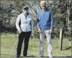  ??  ?? BACK PLAYING Cams Hall Golf Club men’s captain Ed Woodhouse and ladies captain Sue Reynolds yesterday