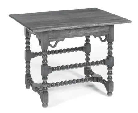  ?? HANDOUT ?? Reproducti­on furniture sells for low prices when compared to antiques, but there are still companies making useful, accurate copies of 18th-century pieces. This tavern table cost only $469.