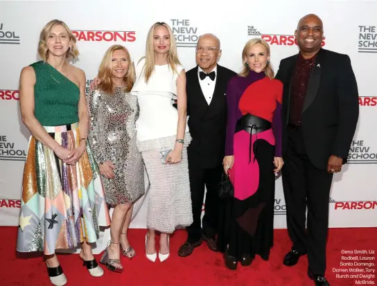  ?? ?? Gena Smith, Liz Rodbell, Lauren Santo Domingo, Darren Walker, Tory Burch and Dwight
McBride.