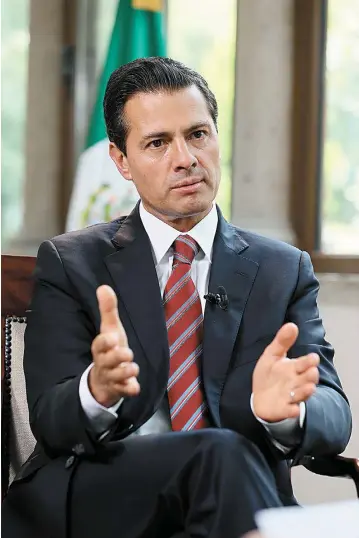  ??  ?? Reitera. El Presidente dijo que ya dejaron en claro la posición y la actitud que México habrá o ha venido asumiendo frente al nuevo gobierno de Estados Unidos.