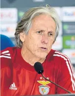  ??  ?? Benfica manager, Jorge Jesus