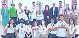  ?? ?? Pasay City North High School, the rst-place winner of the plastics collection competitio­n held last Earth Day.