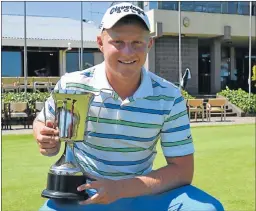  ??  ?? CRACK SHOT: Gauteng North’s Albert Venter shot a course record at PE Golf Club