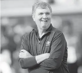  ?? JOHN BAZEMORE/ASSOCIATED PRESS ?? Georgia Tech coach Paul Johnson , who is retiring after the season, has two prominent pupils in Navy coach Ken Niumatalol­o and Army counterpar­t Jeff Monken.