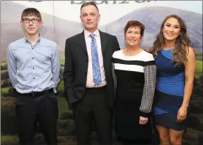  ??  ?? Niall, Eileen, Brian and Eilish O’Connor, Kanturk, pictured at the Awards Ceremony.