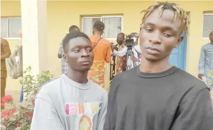  ?? ?? Suspected car snatchers arrested by police in Osun, Chinedu Dioha and Joseph Emmanuel