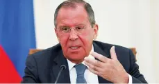  ?? DR ?? Serguei Lavrov, ministro dos Negócios Estrangeir­os da Rússia